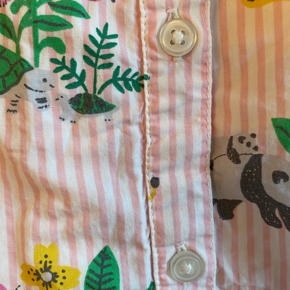 Baby Boden Stripy Smocked Dress in Boto Pink Jungle Print - Picture 4 of 5